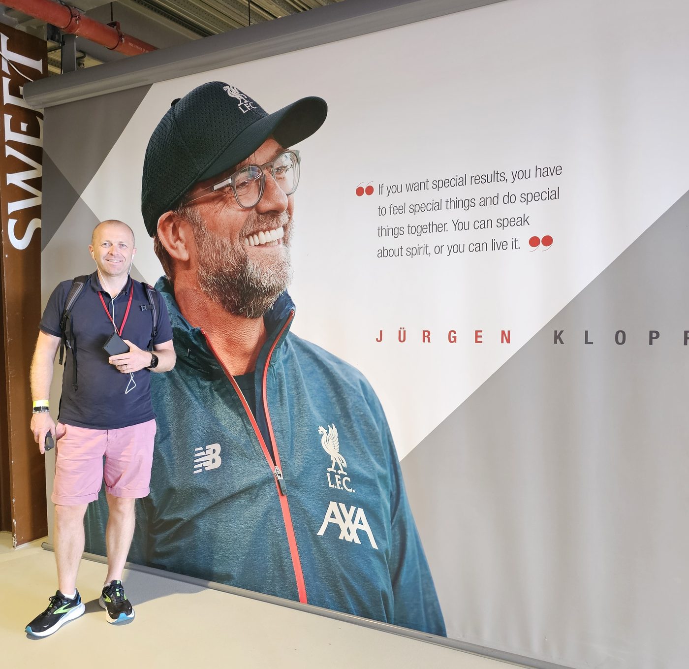 The quote on the wall is about spirit. The thing he said that stayed with me was about running out of energy.